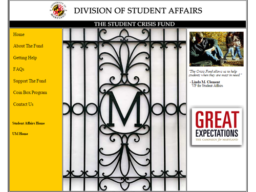 Univ. of Maryland - Crisis Fund